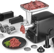 Molinello elettrico per carne - 5-in-1 - 2000 W - Molitore di carne - Kebbe - Verdure - Insalata - Frittelle - Funzione avanzo e ritorno - 2 livelli