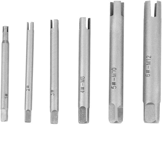 Set di 6 strumenti per la torsione di viti in acciaio - Adatto per viti industriali - Utilizzo quotidiano - Reparazioni quotidiane - Prodotti di alta qualità - Eccellenza nel servizio