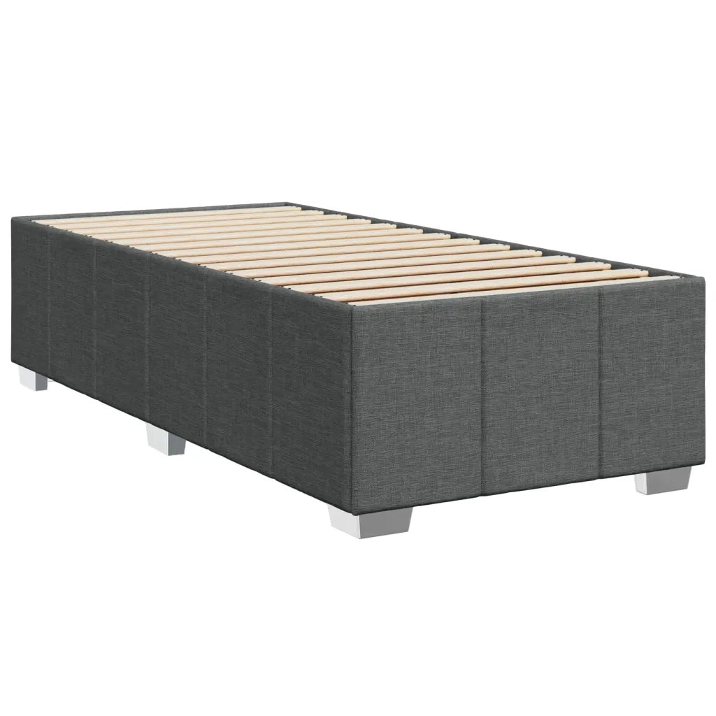 Giroletto a Molle con Materasso Grigio Scuro 100x200 cm Tessuto 3286994