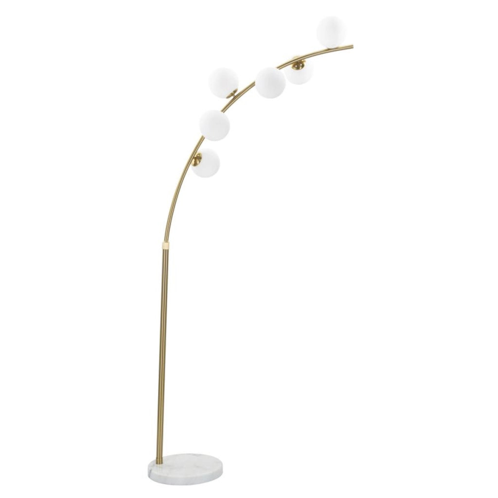 Lampada da Terra VKH208, Oro, Metallo, 130x45x220 cm