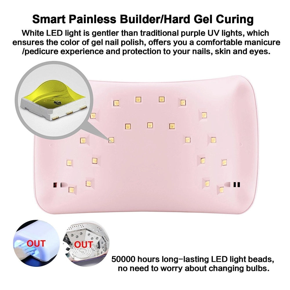 Trade Shop - Lampada Unghie Uv Led Per Gel Sun8 36w Automatica Sensore Con Timer Preimpostati -