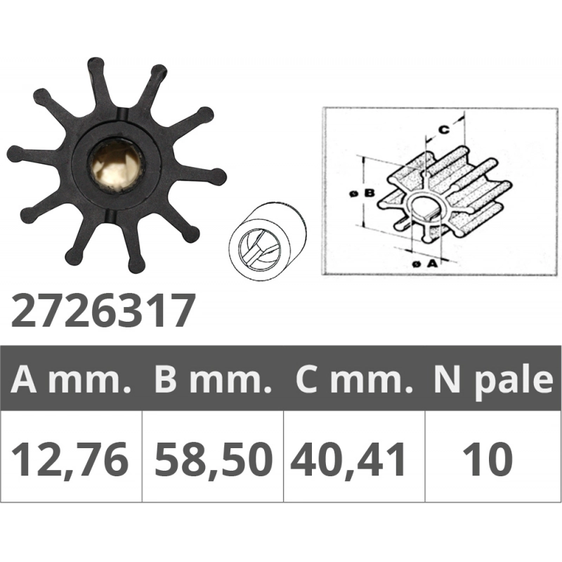 GIRANTE OMC RIF.OR.983895 OMC IMPELLER 983895