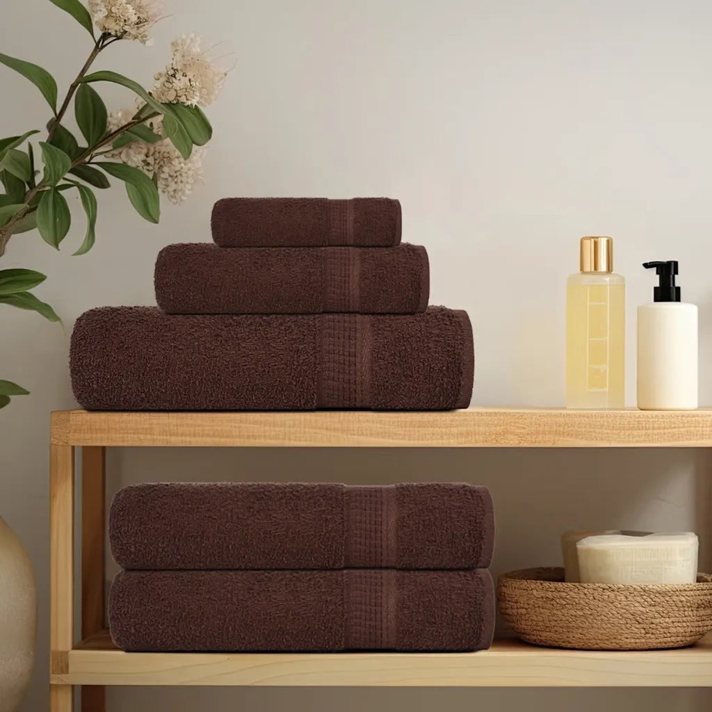 Asciugamani per ospiti FROGN 2 pz | Teli per bagno Marrone 30x50 cm 360 g/m2