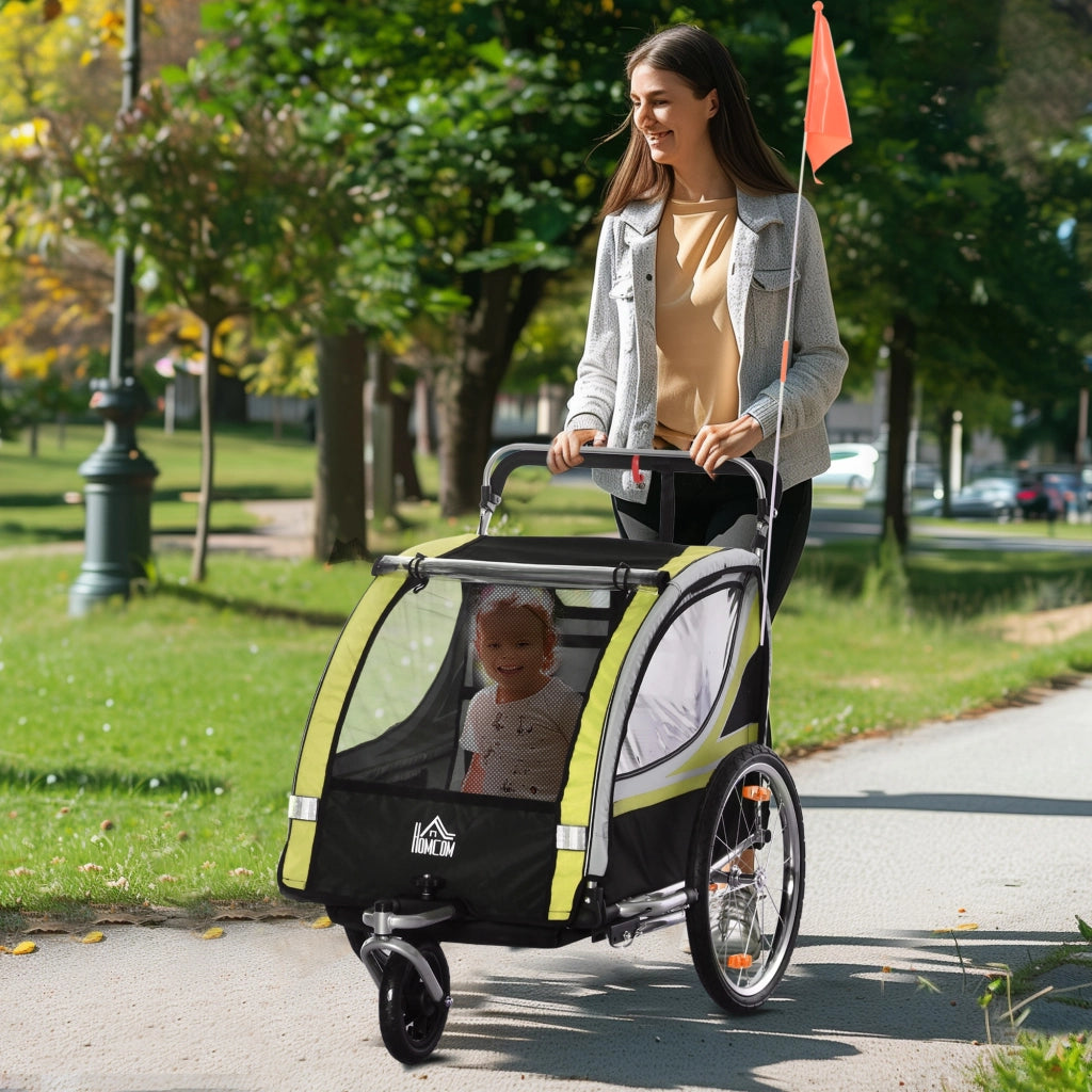 Rimorchio Bici Bambini 2 in 1 ¨C zephmum ¨C Giallo