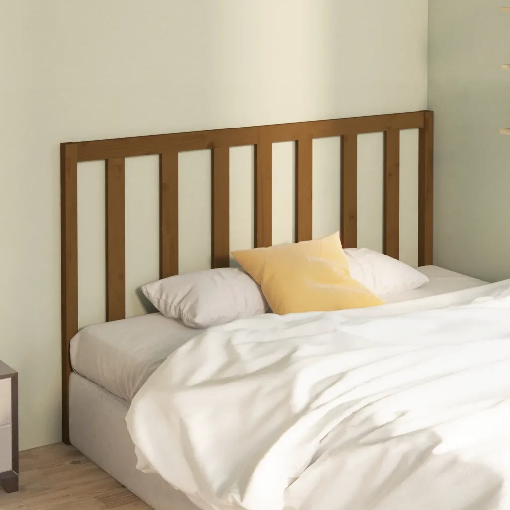Testiera | Testata per Letto ambra 126x4x100 cm in Legno Massello di Pino