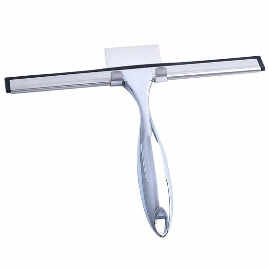 Douchewisser in acciaio inossidabile per docce e finestre in vetro - 1 pezzo - argento - 31 cm