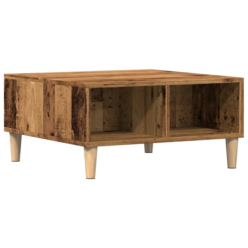 Tavolino da Salotto-Tavolino da soggiorno-Tavolo Legno Antico 60x60x30 cm Legno Multistrato