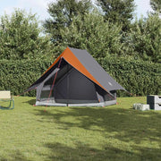 Tenda Familiare con tetto Grigio e arancione 220 x 220 x 184 cm 4100675