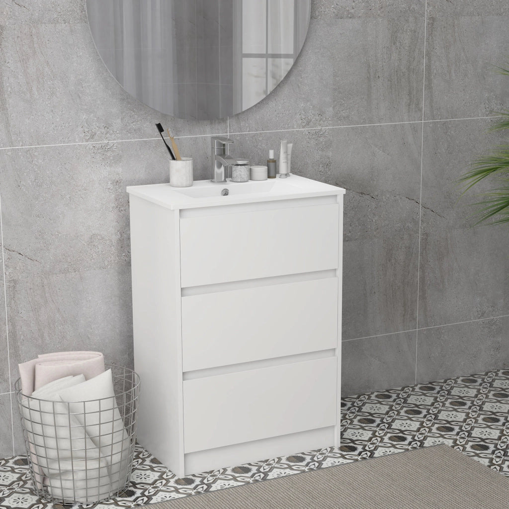 Mobile Bagno con Lavabo ¨C zephmum ¨C 61x37x88 Bianco