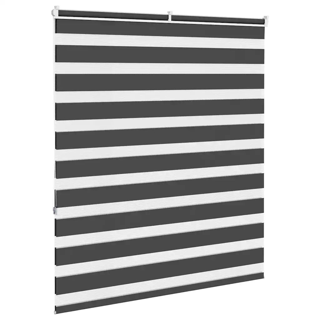 Tenda a Rullo Zebra Nero Larghezza Tessuto 120,9 cm Poliestere 4014240