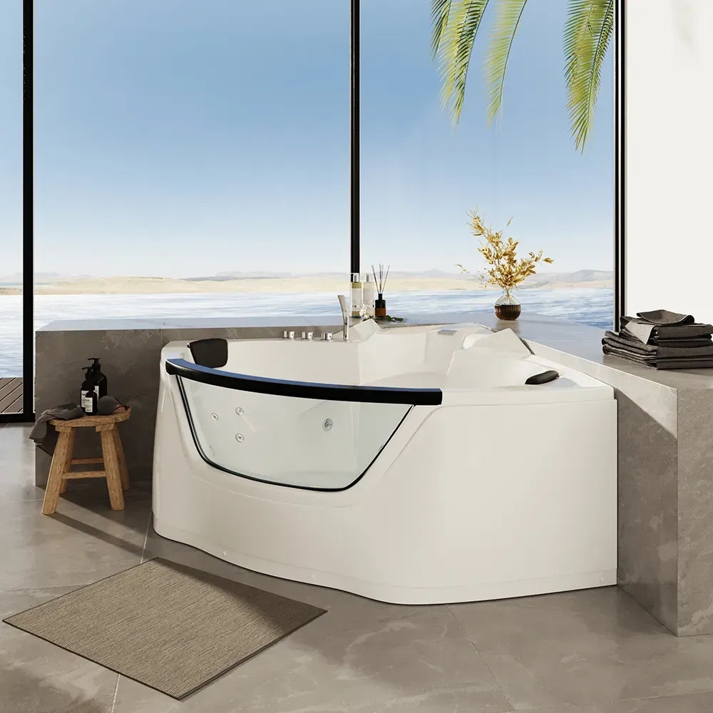 Vasca idromassaggio angolare 135x135 da interno design moderno | Bliss Eco