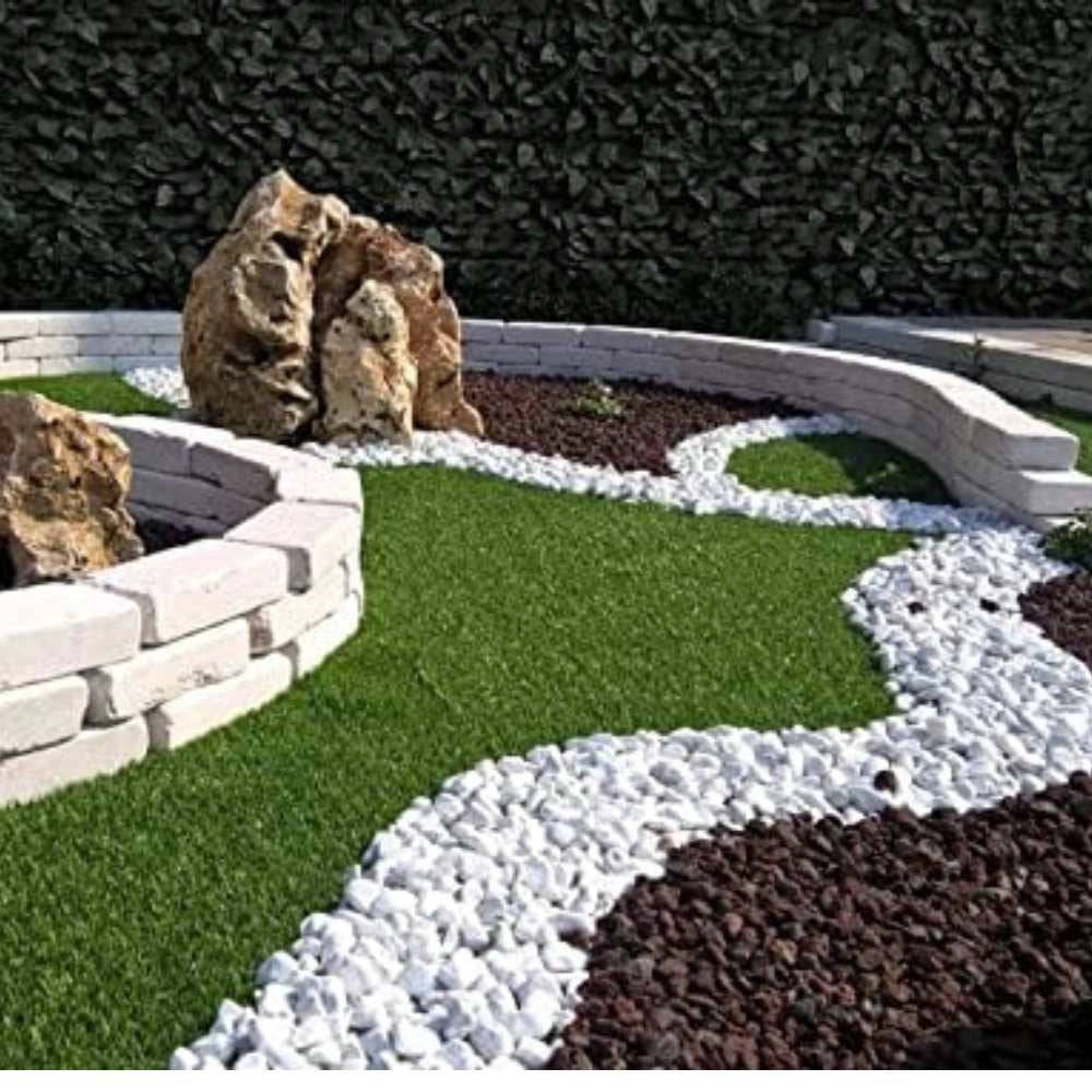 Ciottoli nero ebano pietre naturali decorativi giardini aiuole vasi *** misura 40/60, formato 5 kg, confezione 1
