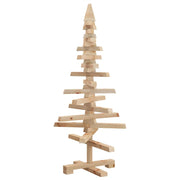 Albero di Natale | Decorazioni natalizie in legno naturale 90 cm Legno di pino massello