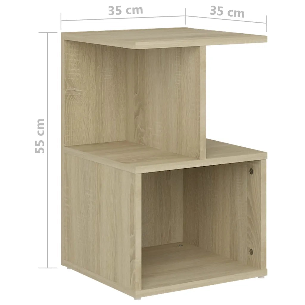 Comodino Rovere Sonoma 35x35x55 cm in Legno Multistrato 806352