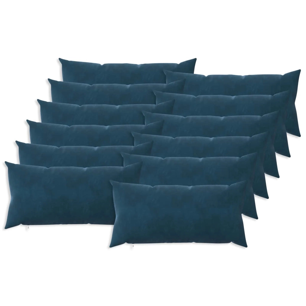 Federa 12 pcs HEERLEN Blu 40 x 80 cm Velluto 909813