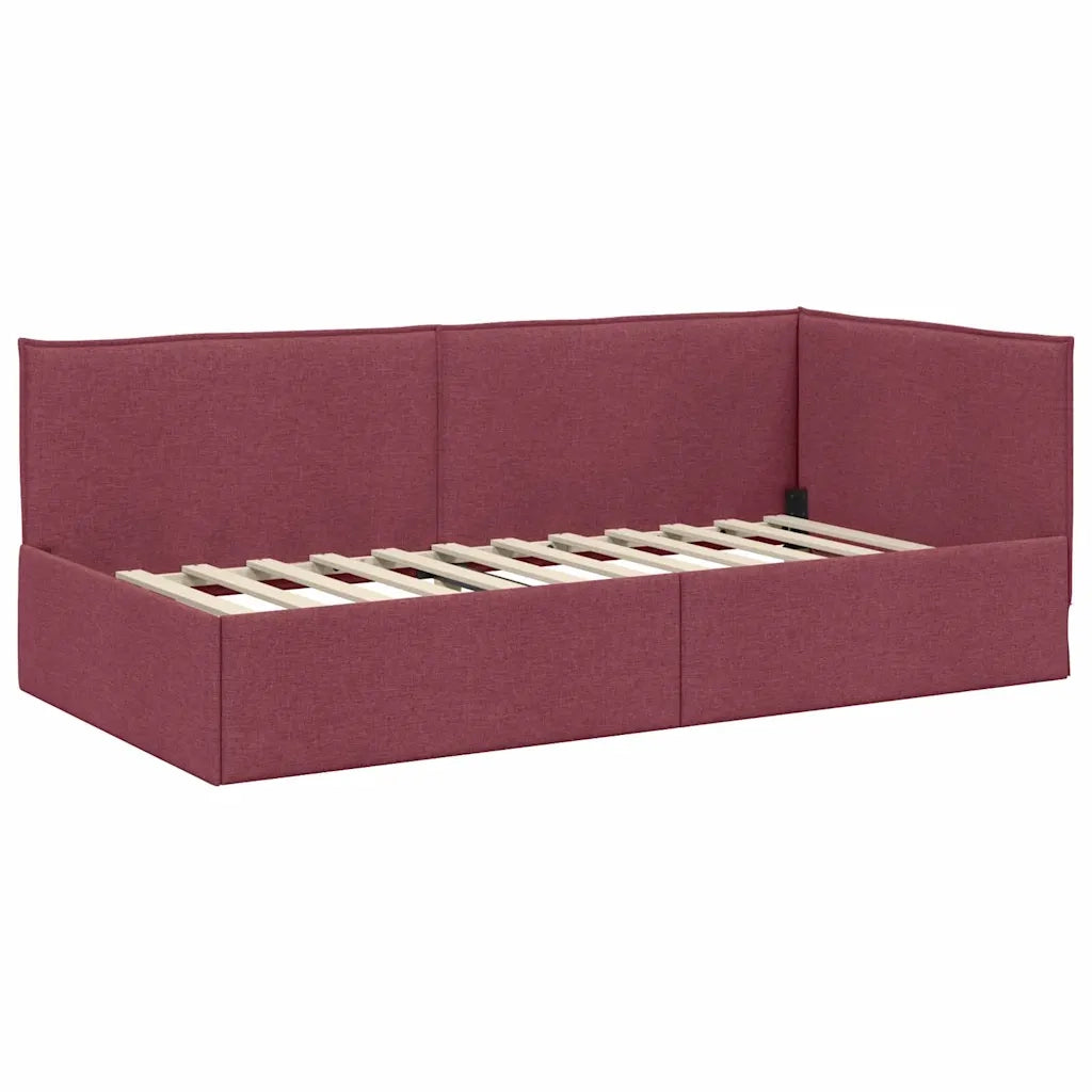 Struttura Letto Angolare con Materasso 2 pcs Grigio Velluto