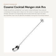 Cocktaillepel in Acciaio Inossidabile - Lungo Manico Antiscivolo - Manico di Rame - Bar Tool - Duraturo e Resistente alla Corrosione