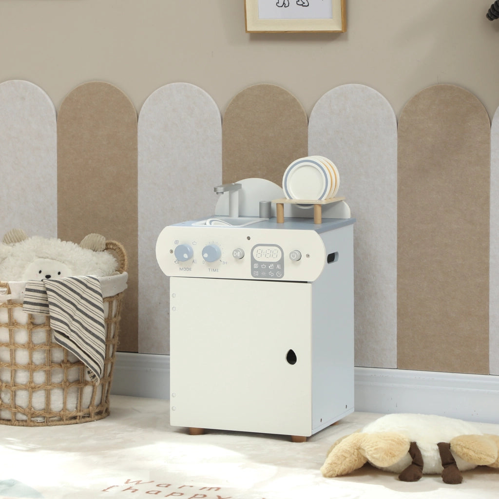 Cucina Giocattolo per Bambini ¨C Minimal ¨C Legno MDF, Colore Blu Chiaro
