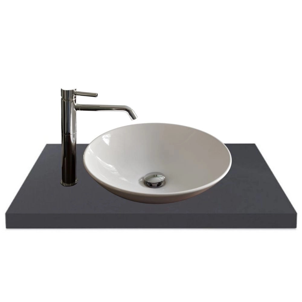 Piano lavabo rettangolare truciolare antracite satinato 100x47x3.8H