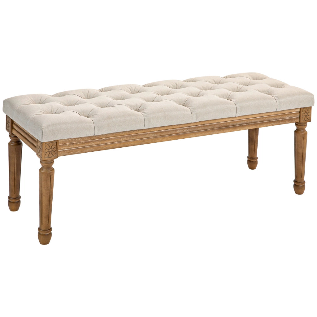 Letto imbottito con testiera ¨C Minimal ¨C 120x41x48cm, crema