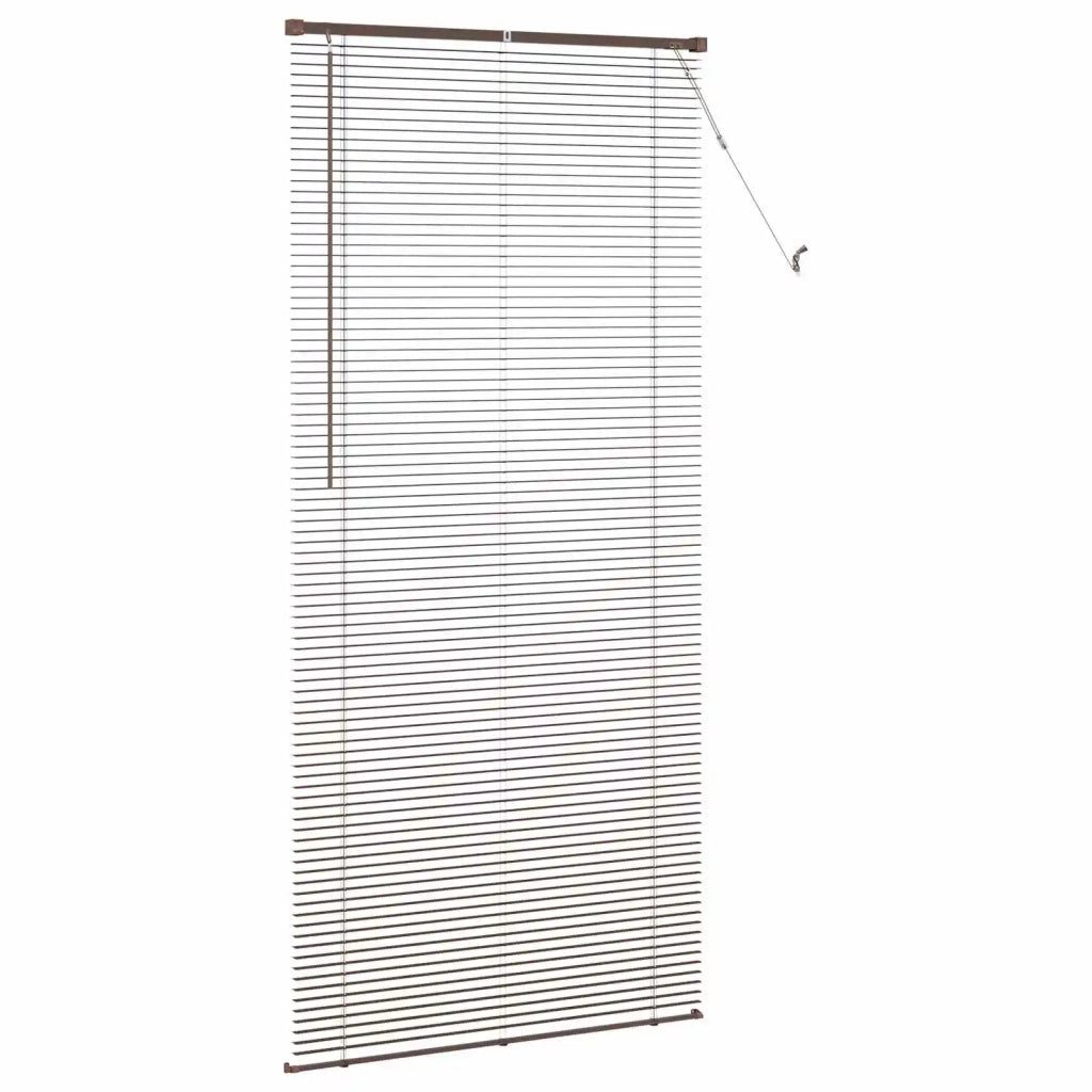 Tenda Veneziana Marrone Scuro con Motivo 213 x 80 cm PVC 42003801