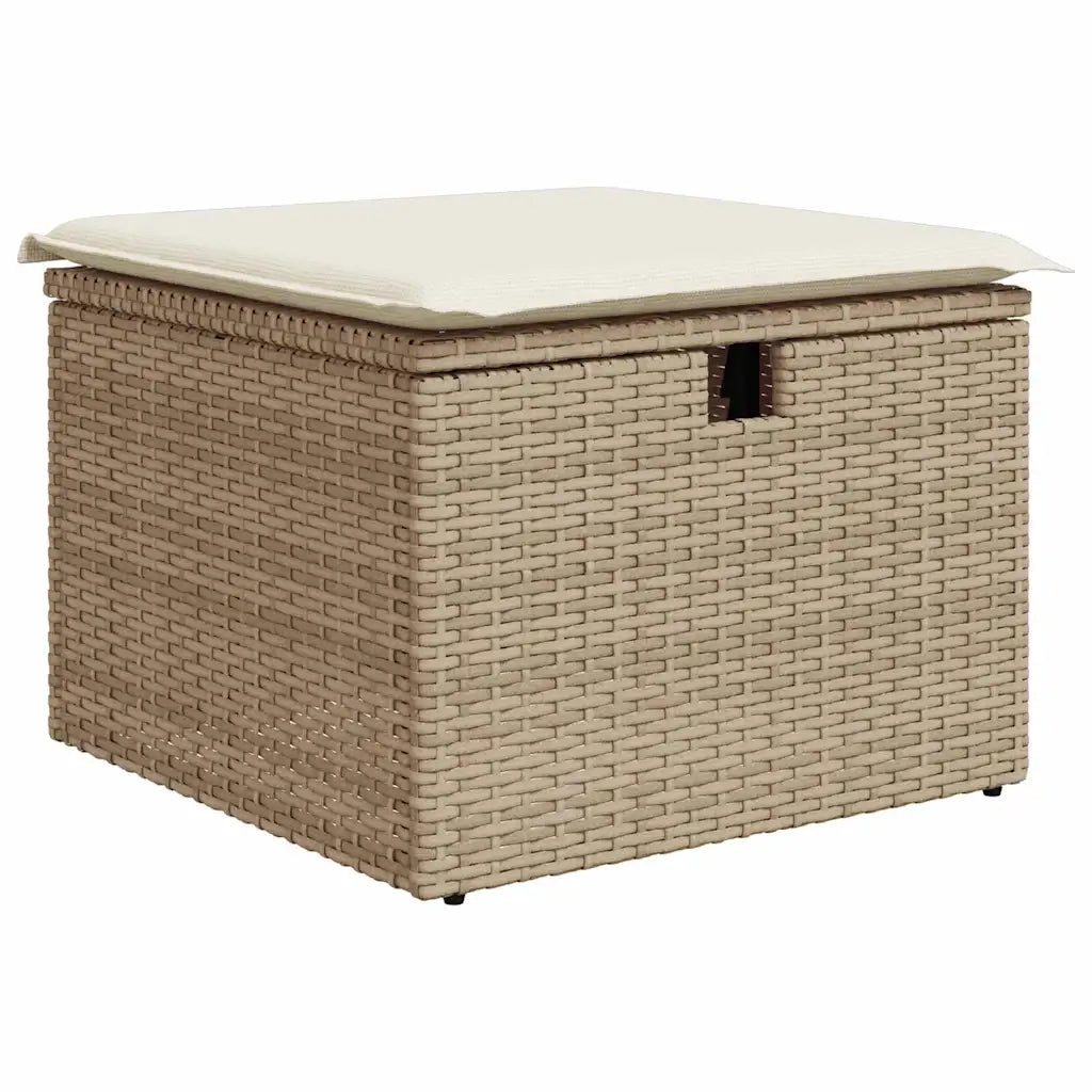 Set Divano da Giardino con cuscino 6 pcs Beige Poly Rattan 3360302
