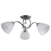 Plafoniera Italux Lugano cromata in metallo 3xE27 Ø50cm