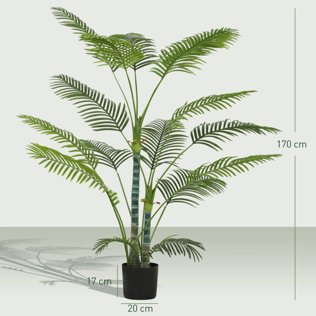 Pianta artificiale palma ¨C Zephmum ¨C Verde, vaso incluso, 170 cm