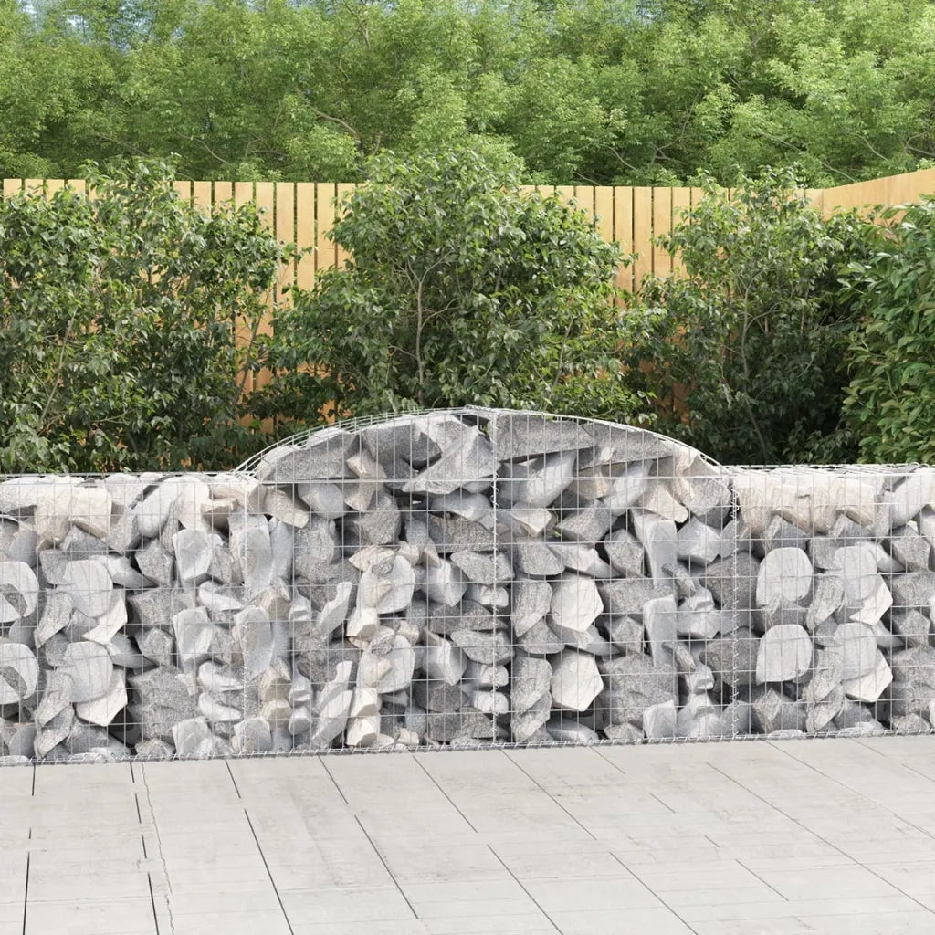 Cesti Gabbioni ad Arco 10 pz 300x50x80/100 cm Ferro Zincato 3146691