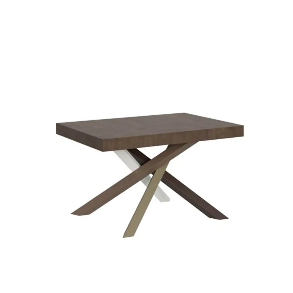 Tavolo allungabile 140/400x90 cm Volantis colore noce gambe multicolore 4/C