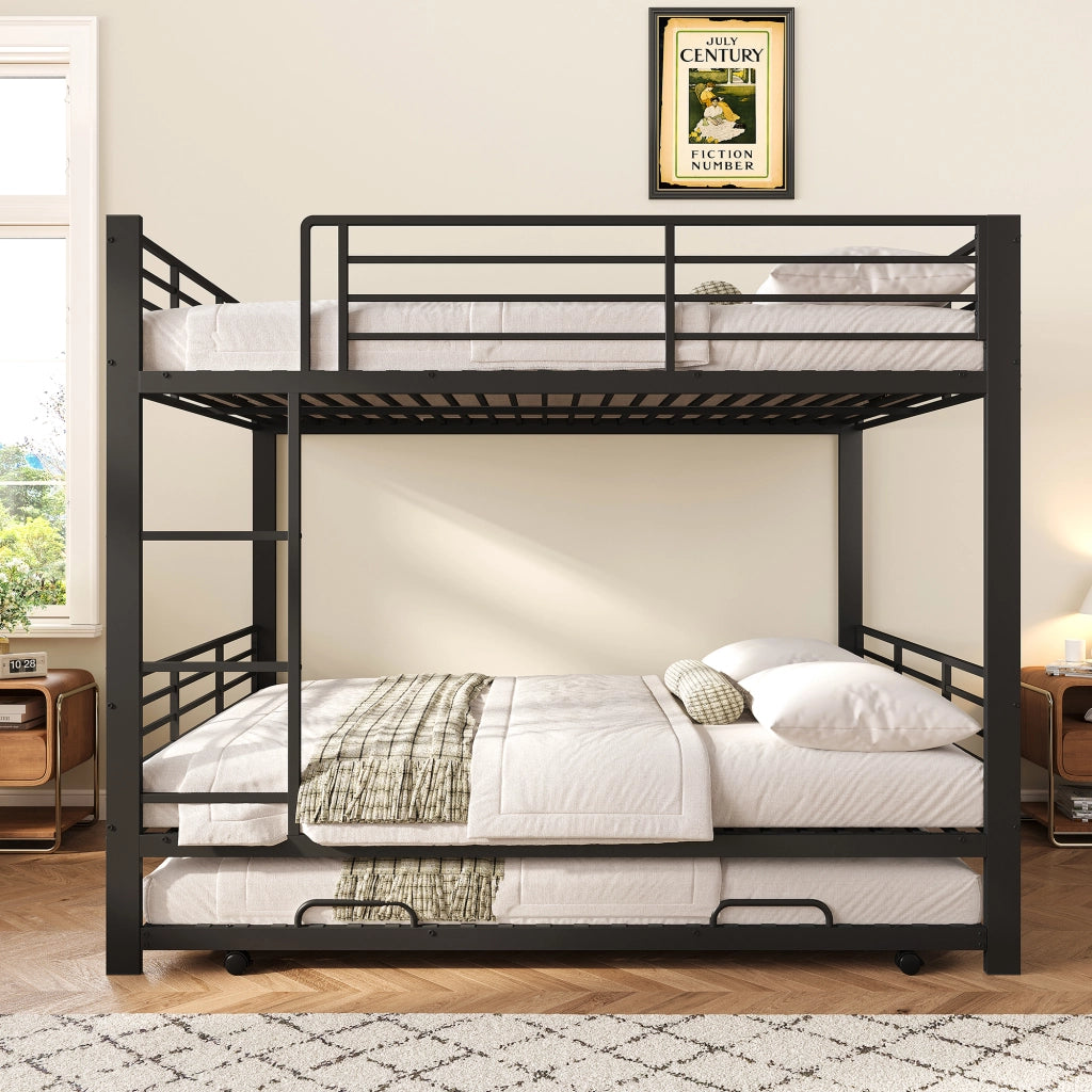 letto a castello metallo nero 140 x 200 cm