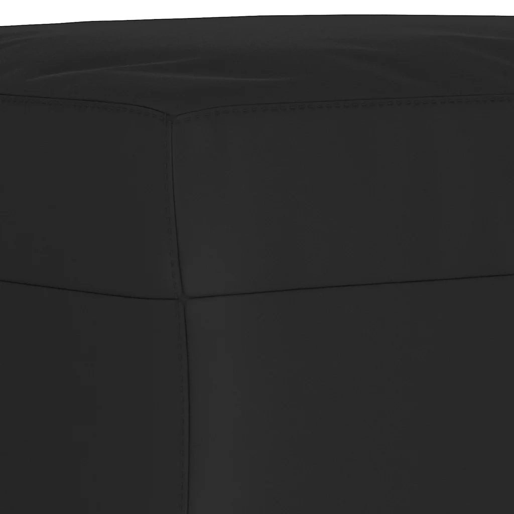 Set Divani 3 pz con Cuscini Nero in Tessuto Microfibra