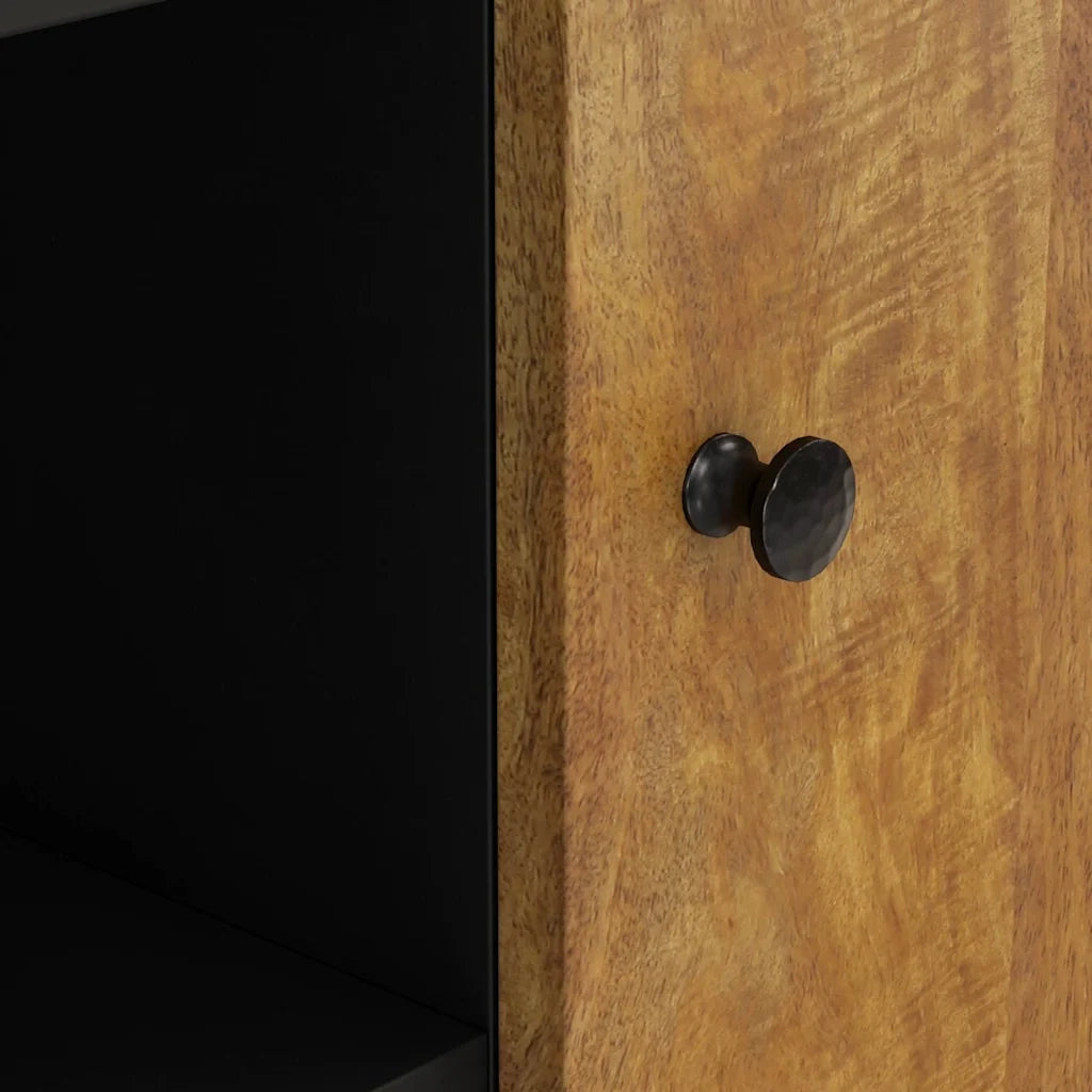 Credenza con 2 Ante-Buffet-Armadio da cucina 90x33x75 cm in Legno Massello di Mango 250843