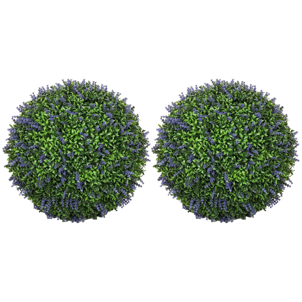 2 Piante Artificiali Topiary Sfere ¨C zephmum ¨C Viola Verde 42cm