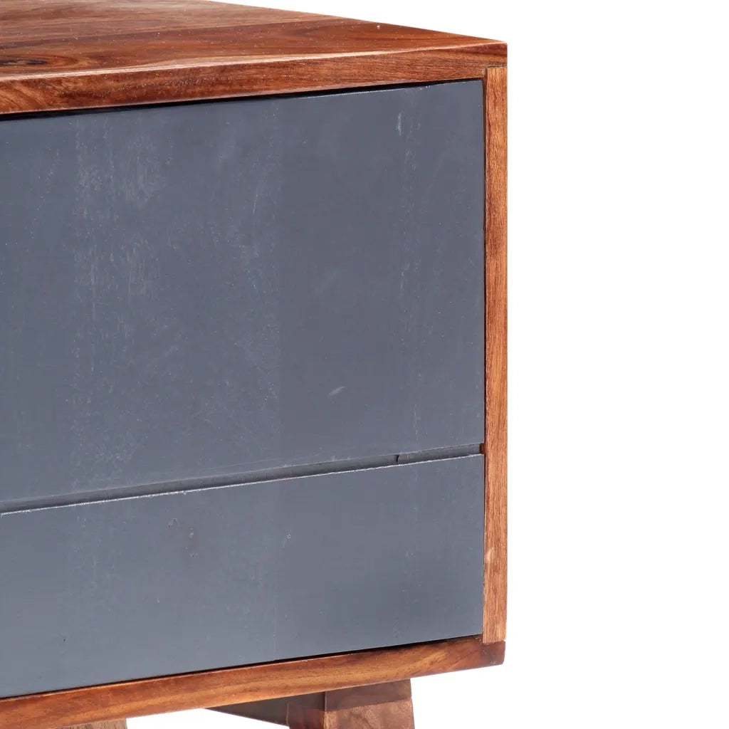 Mobile TV | Armadietto TV | Mobile Porta TV Grigio 140x30x45 cm in Legno Massello