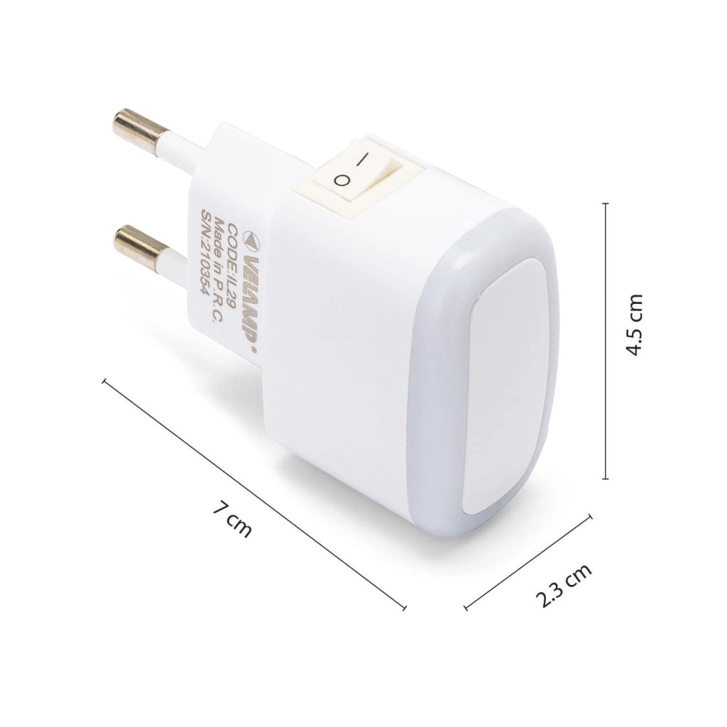 LUCE NOTTURNA LED C/INTERRUTTORE IL29 BIANCO- 1,0 pz