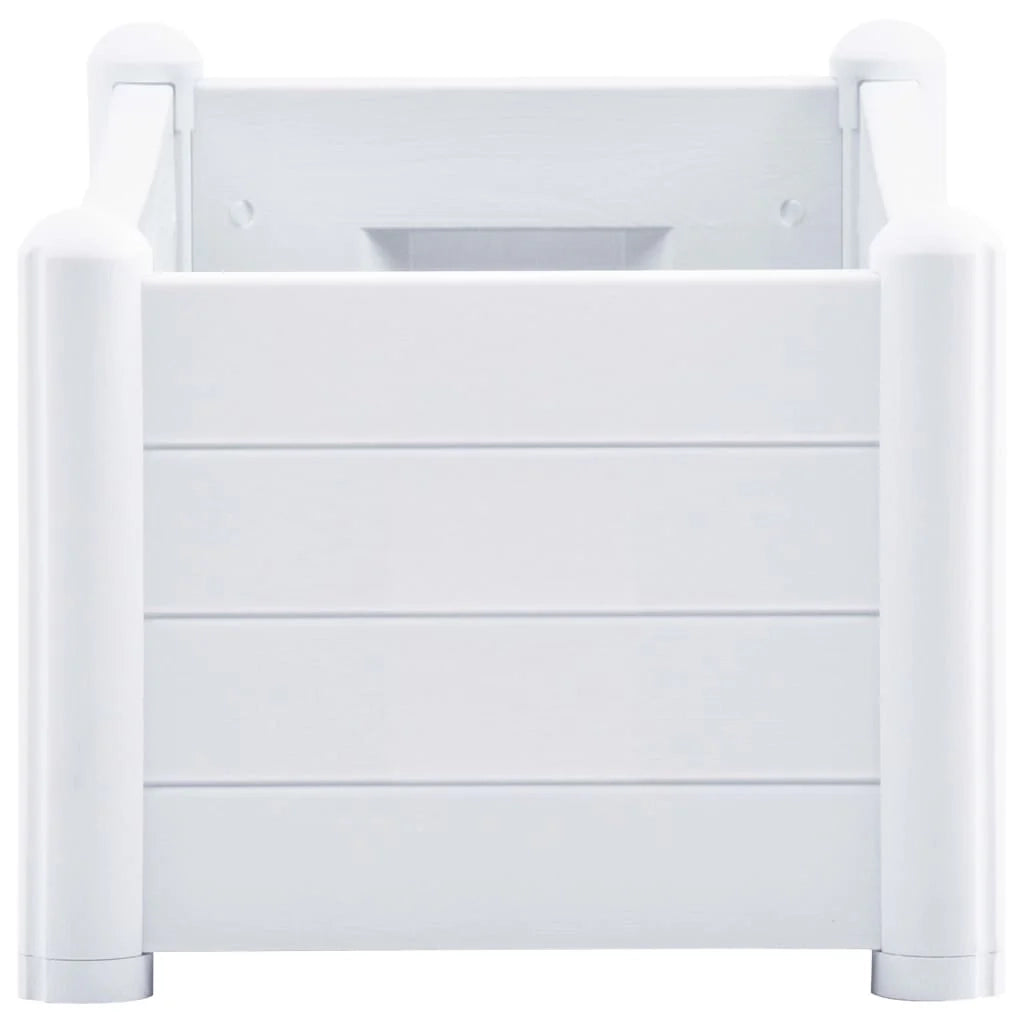 Fioriera rialzata per piante e fiori giardino PP 100 x 43 x 35 cm bianco 02_0001224