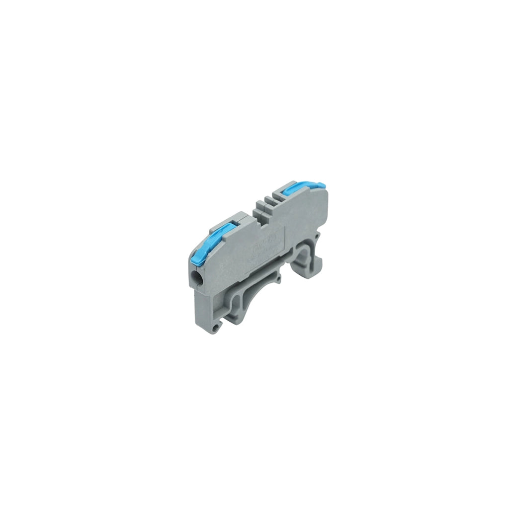 Connettore rapido per guida DIN 32A 450V, 2 poli 0,08-4mm, blu Leader