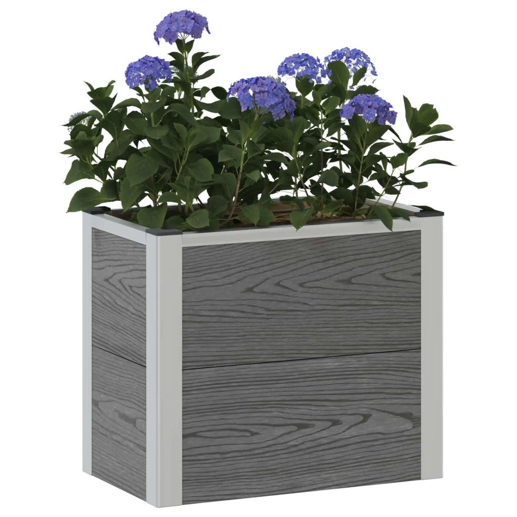 Fioriere | Cassetta per fiori | Letto rialzato da giardino Grigio 50 x 30 x 22 cm