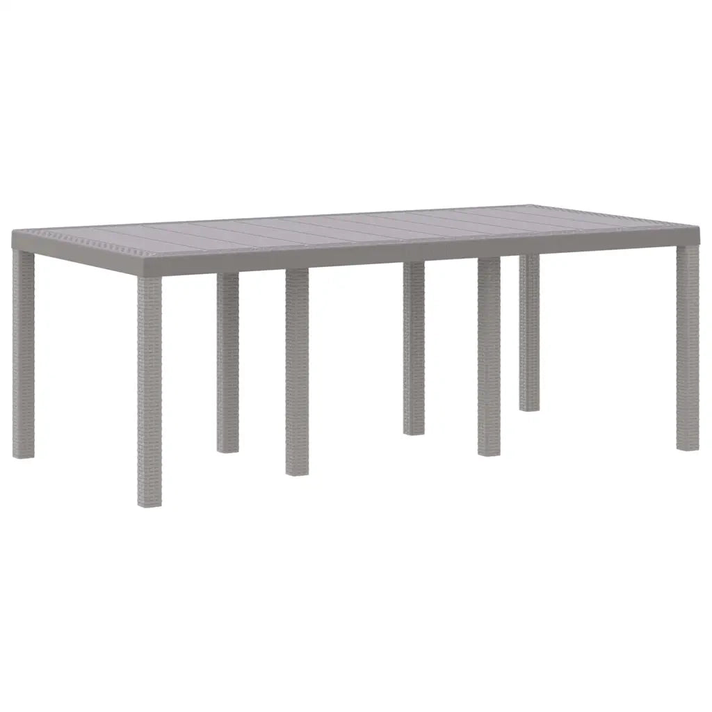 Set da Pranzo per Giardino 9 pcs Grigio chiaro Polipropilene