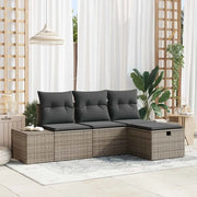 Set di divani con cuscino 4 pcs polyrattan