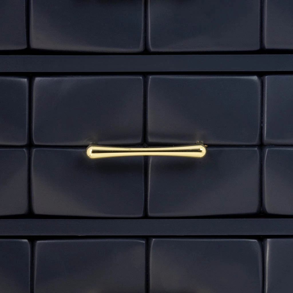 Comodino in legno nero 44x35x65h cm