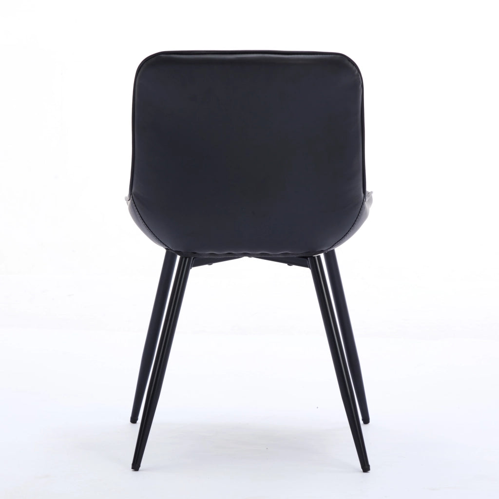 Sedie da pranzo, set da 2, sedie ergonomiche da cucina con rivestimento in similpelle PU traforata traspirante e trapuntatura 3D artistica, robuste ga