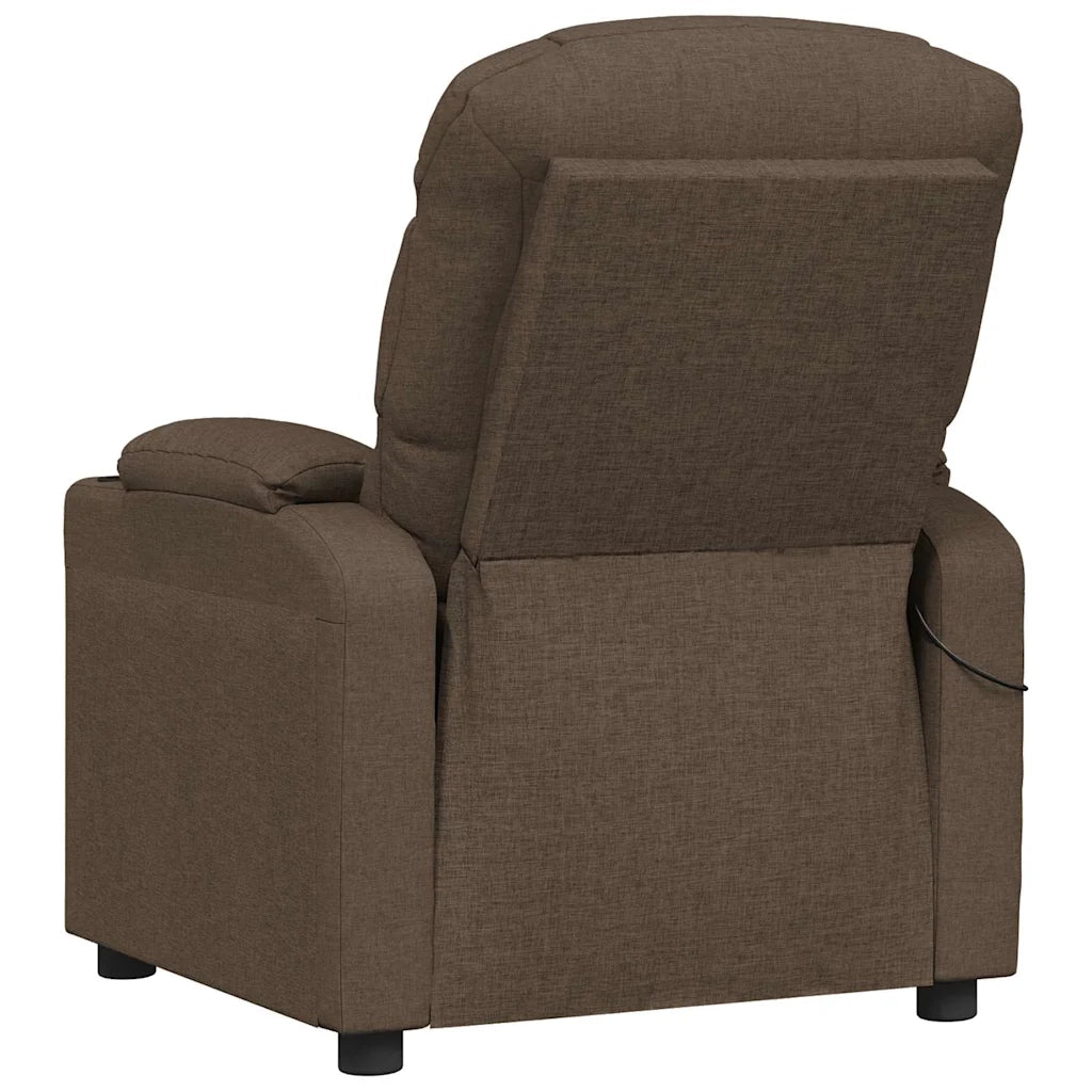 Divano Sedia-Poltrona Massaggiante Elettrica Marrone in Tessuto 993693