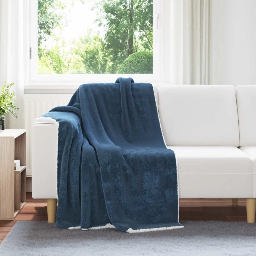 Coperta Blu navy 130 x 150 cm Panno