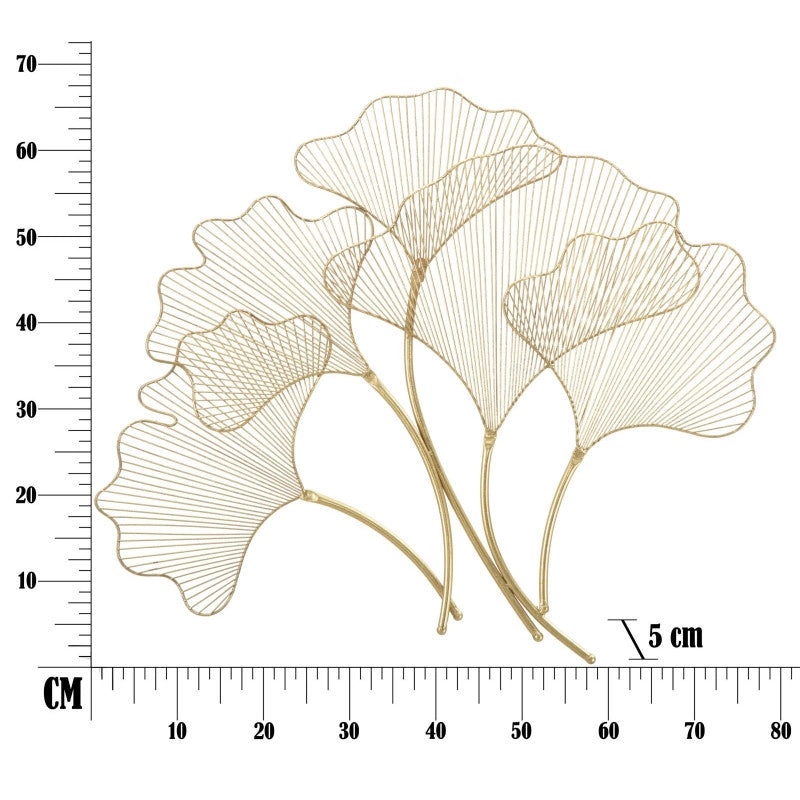 Pannello In Ferro Glam Leaf cm 79x5x68