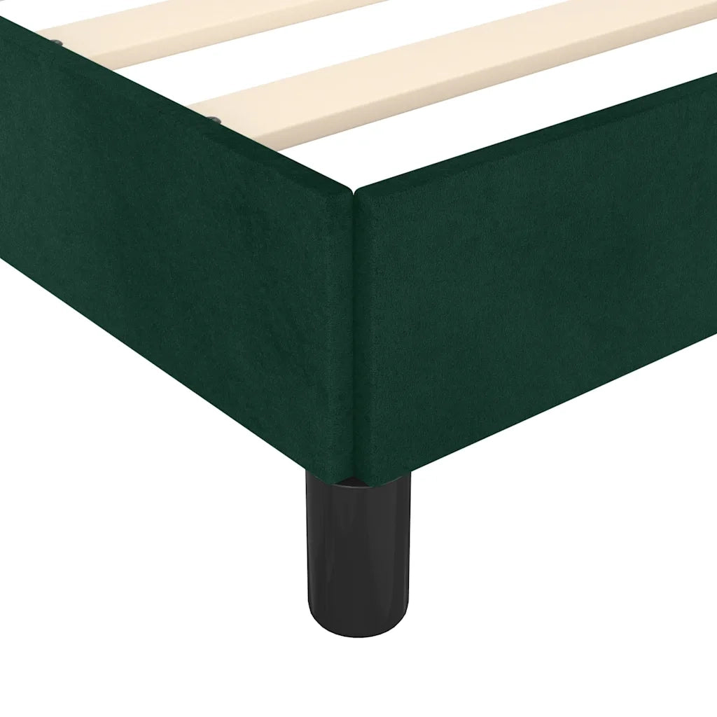 Letto matrimoniale | Letto per adulti | Giroletto con Testiera Verde Scuro 180x200 cm in Velluto