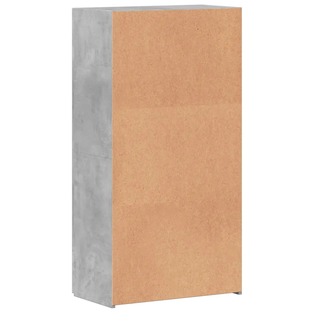Schedario Grigio Cemento 60x32x115 cm in Legno Multistrato CFW7023593