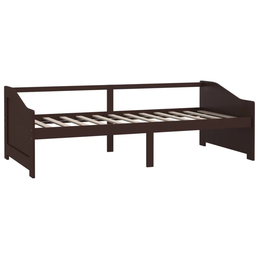 Divano letto | Sof¨¤ letto | Letto singolo a 3 Posti Marrone Scuro Massello di Pino 90x200cm