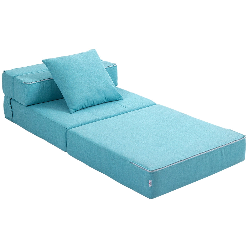 Poltrona letto ¨C Minimal ¨C 70x70x61 cm, blu chiaro